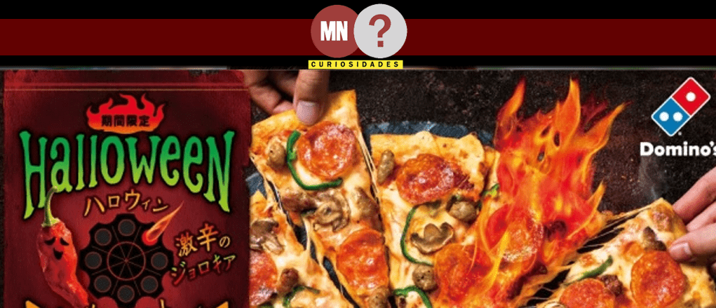 Nova promoção da domino's pizza para o halloween do japão