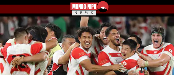 Jogadores do time do Japão na copa do mundo de rugby