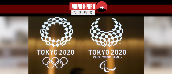 logotipos dos Jogos Paralímpicos e Olímpicos de Tóquio 2020, em Tóquio.
