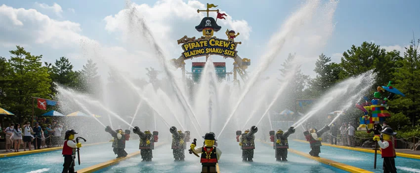"Verão Encharcado na Legoland Japan"! Descubra a nova atração "Pirate Crew's Blazing Shaku-Size" em Nagoya e mergulhe na diversão aquática.