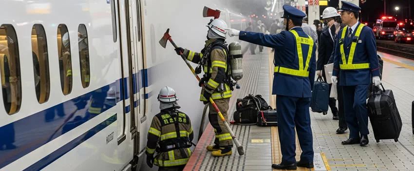 Incidente no Tokaido Shinkansen próximo a Gifu-Hashima causa suspensão do serviço. Fumaça em vagão leva à evacuação segura de passageiros. Saiba mais sobre o caso.