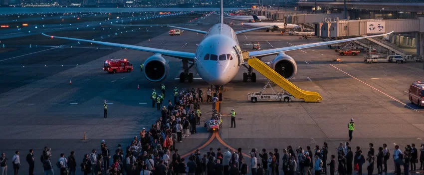 Pouso de emergência da United Airlines em Kansai após alarme de incêndio no porão de carga. Saiba tudo sobre o incidente e a investigação em andamento.