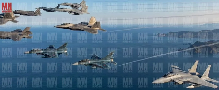 Bombardeiros dos EUA e caças japoneses sobrevoam o Mar do Japão. É uma resposta direta aos exercícios militares de China e Rússia, elevando a tensão regional.